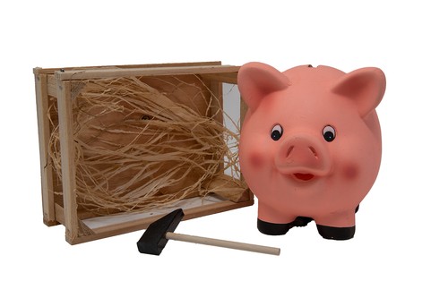 Sparschwein holzbox mit - sparschwein,
