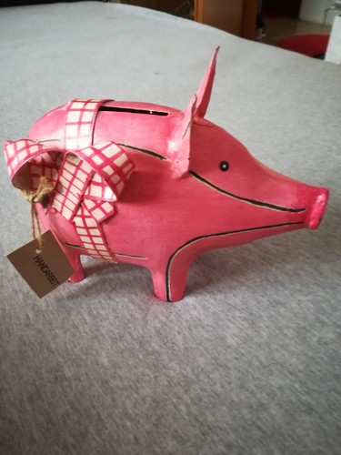 Sparschwein rosa metall - rosa,